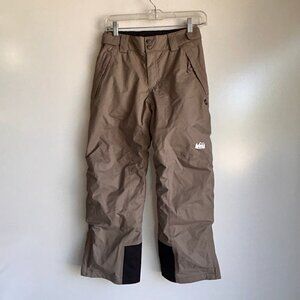 REI Fleece Lined Snowboard Ski Snow Pants Growth Spurt Kids Medium 10/12